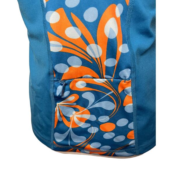 Brooks Blue Orange Floral Racerback Sports Tank Top Women’s Size Small - Picture 4 of 11